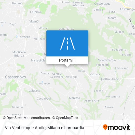Mappa Via Venticinque Aprile