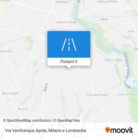 Mappa Via Venticinque Aprile