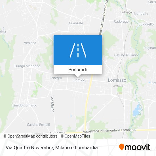 Mappa Via Quattro Novembre