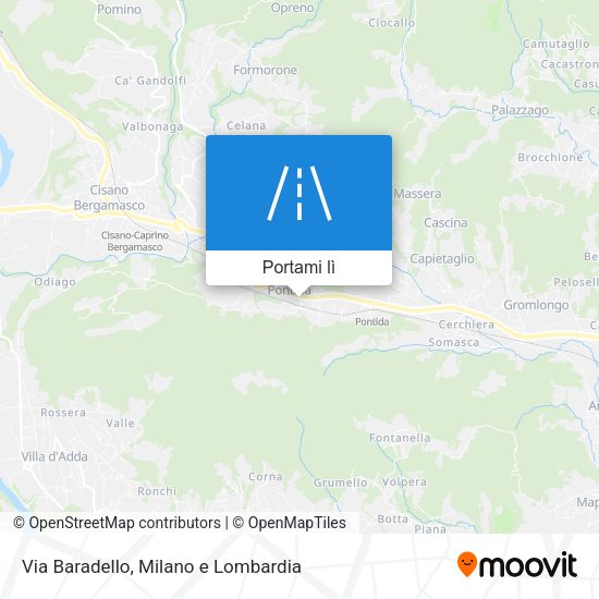 Mappa Via Baradello