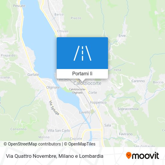 Mappa Via Quattro Novembre