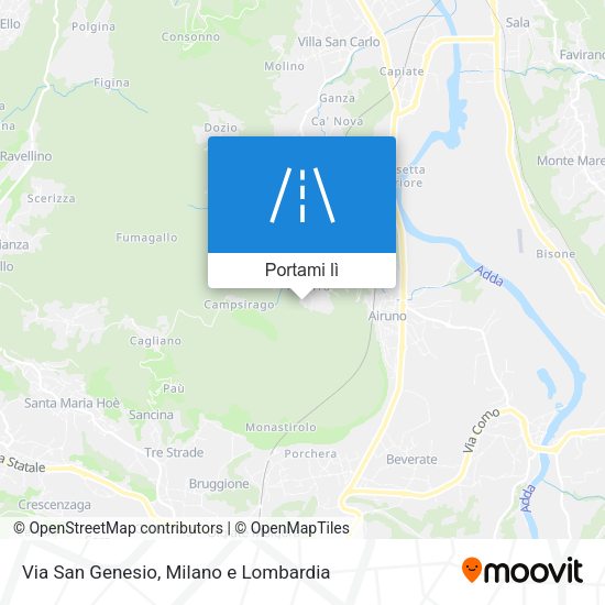 Mappa Via San Genesio