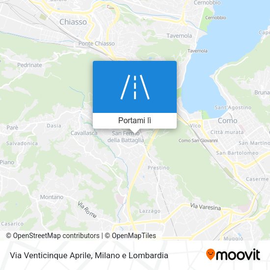Mappa Via Venticinque Aprile
