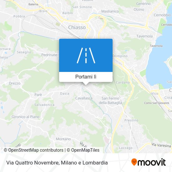 Mappa Via Quattro Novembre