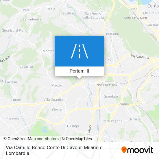 Mappa Via Camillo Benso Conte Di Cavour