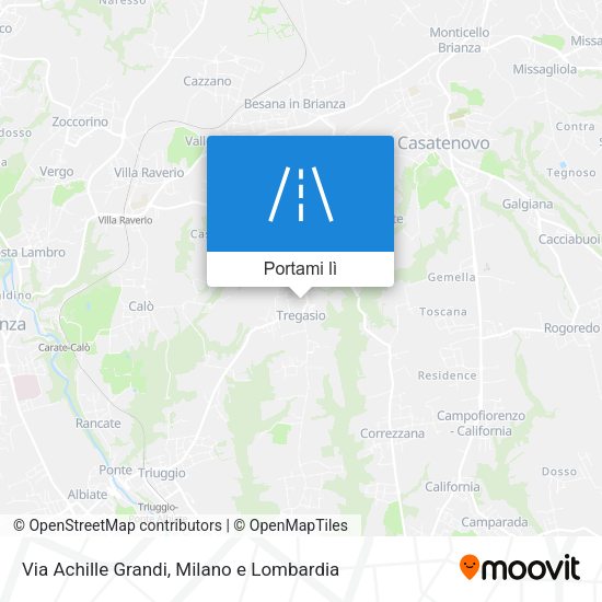Mappa Via Achille Grandi
