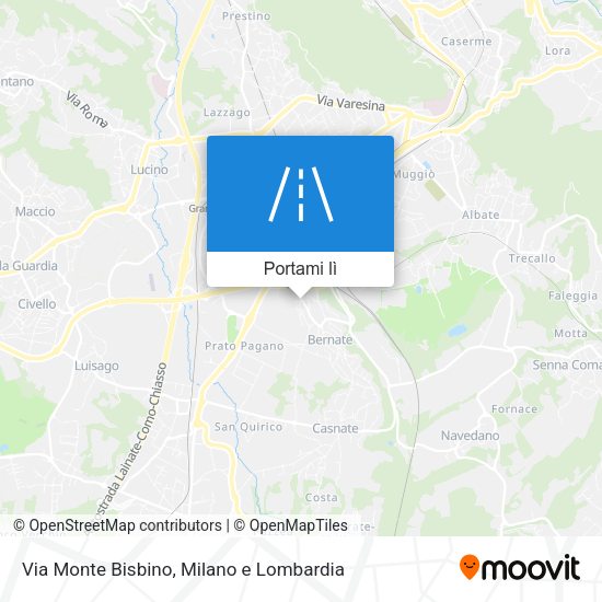 Mappa Via Monte Bisbino