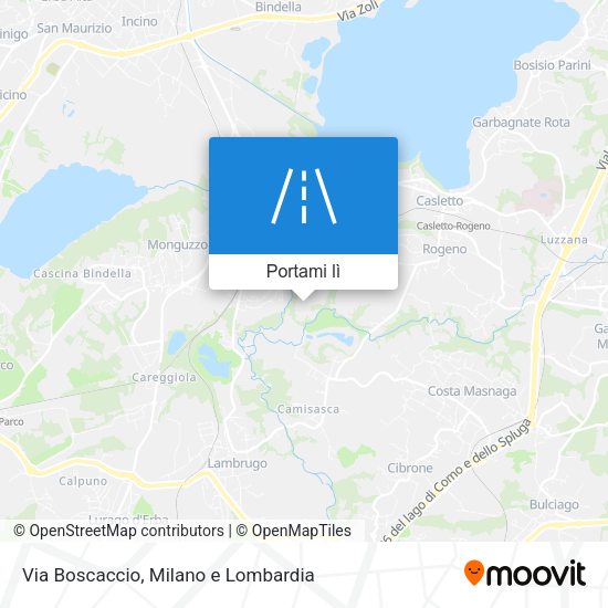 Mappa Via Boscaccio