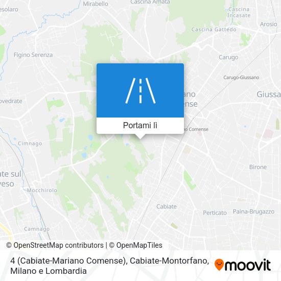 Mappa 4 (Cabiate-Mariano Comense), Cabiate-Montorfano