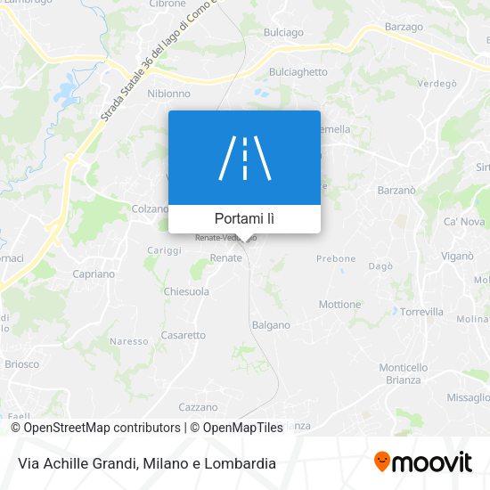 Mappa Via Achille Grandi