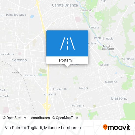 Mappa Via Palmiro Togliatti