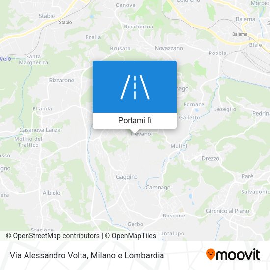 Mappa Via Alessandro Volta