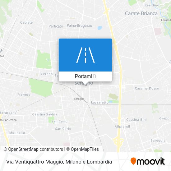 Mappa Via Ventiquattro Maggio