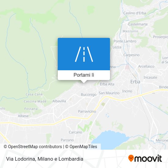 Mappa Via Lodorina