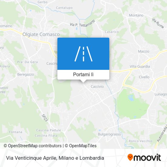 Mappa Via Venticinque Aprile
