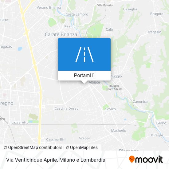 Mappa Via Venticinque Aprile