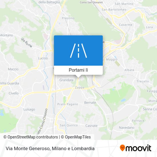 Mappa Via Monte Generoso