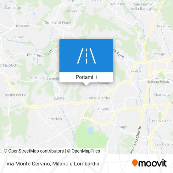 Mappa Via Monte Cervino
