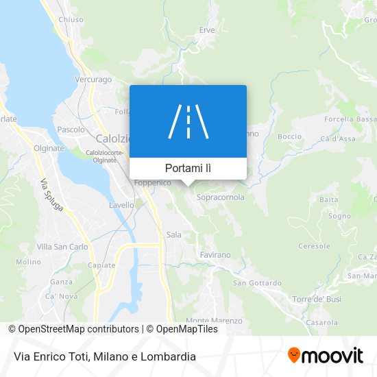 Mappa Via Enrico Toti