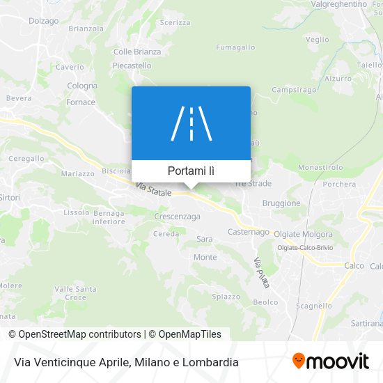 Mappa Via Venticinque Aprile
