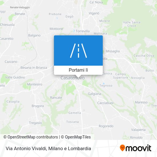 Mappa Via Antonio Vivaldi