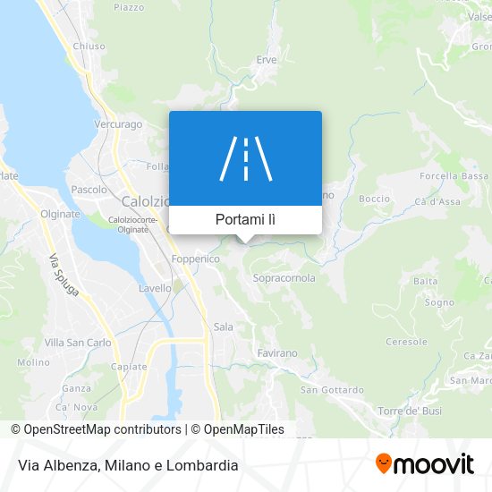 Mappa Via Albenza