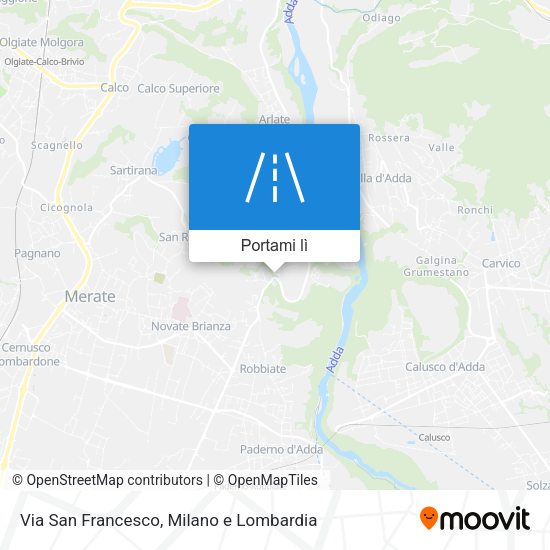 Mappa Via San Francesco