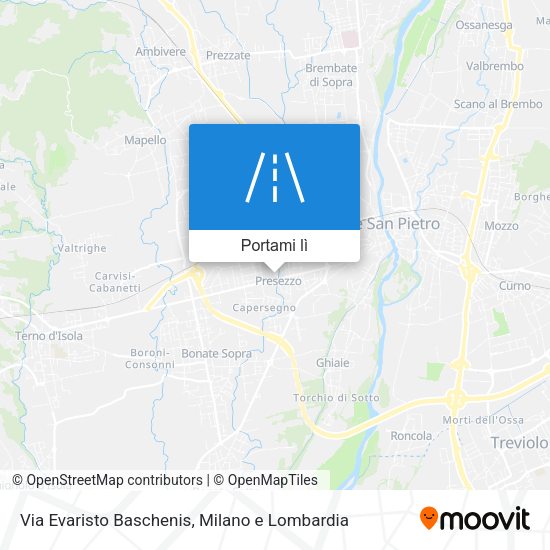 Mappa Via Evaristo Baschenis