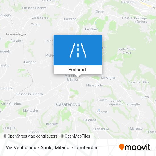 Mappa Via Venticinque Aprile