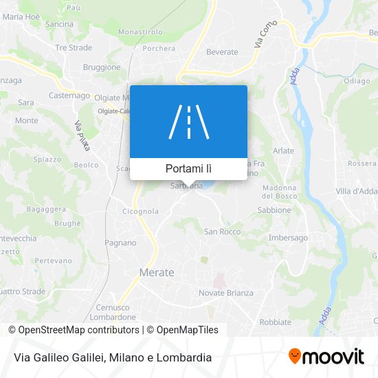 Mappa Via Galileo Galilei