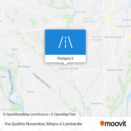 Mappa Via Quattro Novembre