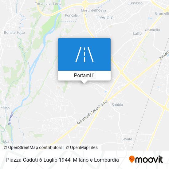 Mappa Piazza Caduti 6 Luglio 1944