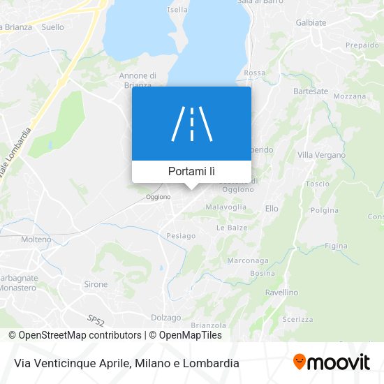 Mappa Via Venticinque Aprile