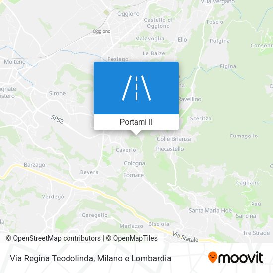 Mappa Via Regina Teodolinda