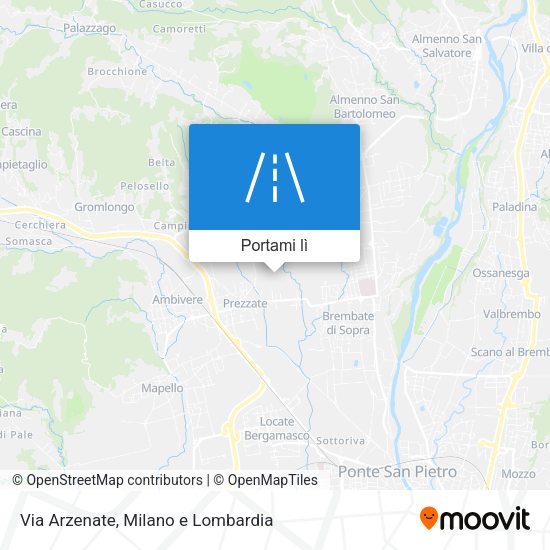 Mappa Via Arzenate