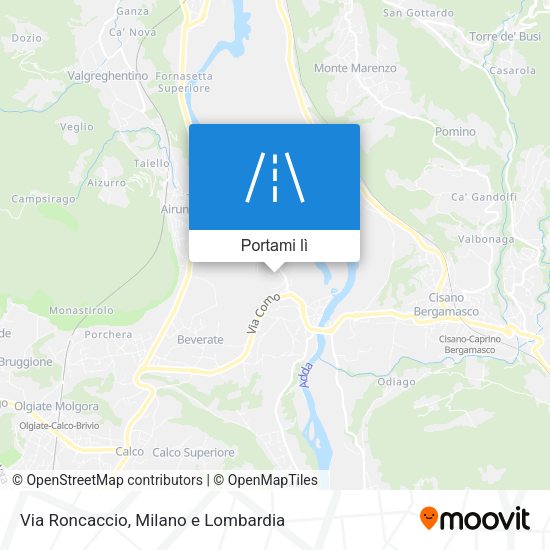 Mappa Via Roncaccio