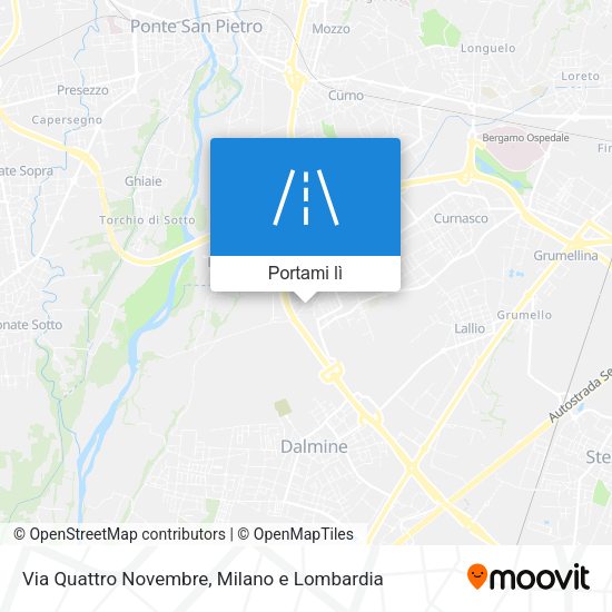 Mappa Via Quattro Novembre