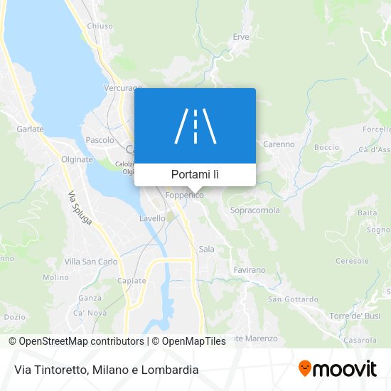 Mappa Via Tintoretto