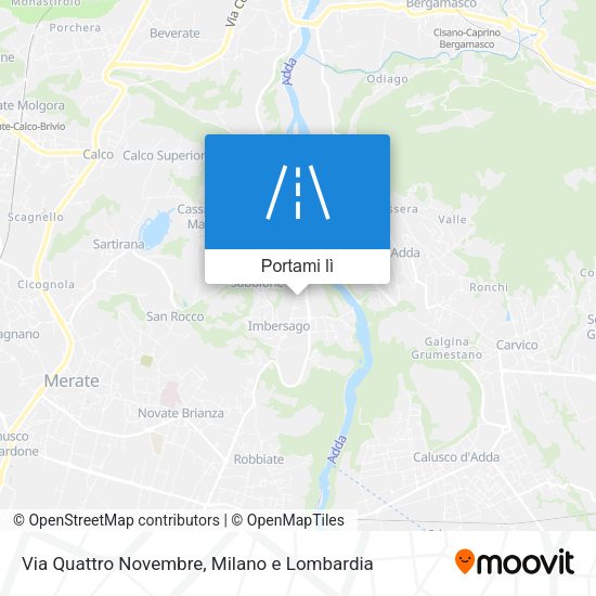 Mappa Via Quattro Novembre