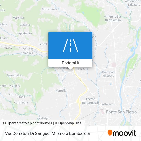 Mappa Via Donatori Di Sangue