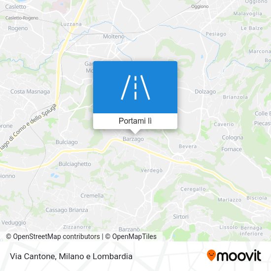Mappa Via Cantone