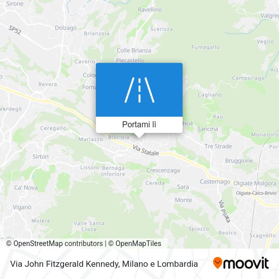 Mappa Via John Fitzgerald Kennedy