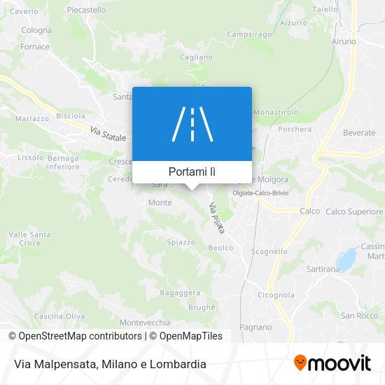 Mappa Via Malpensata