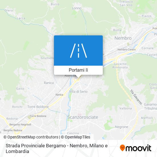 Mappa Strada Provinciale Bergamo - Nembro