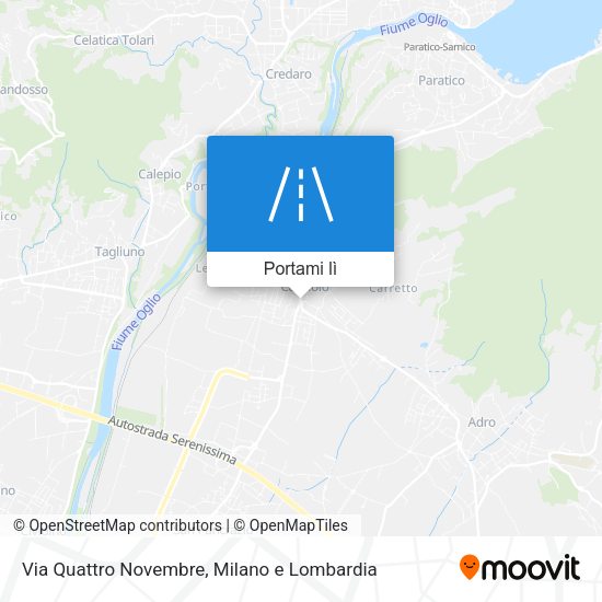 Mappa Via Quattro Novembre