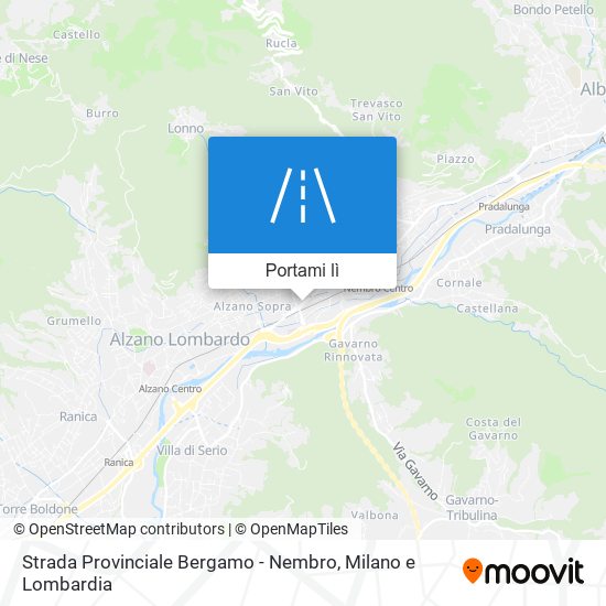 Mappa Strada Provinciale Bergamo - Nembro