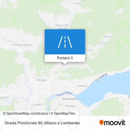 Mappa Strada Provinciale 80