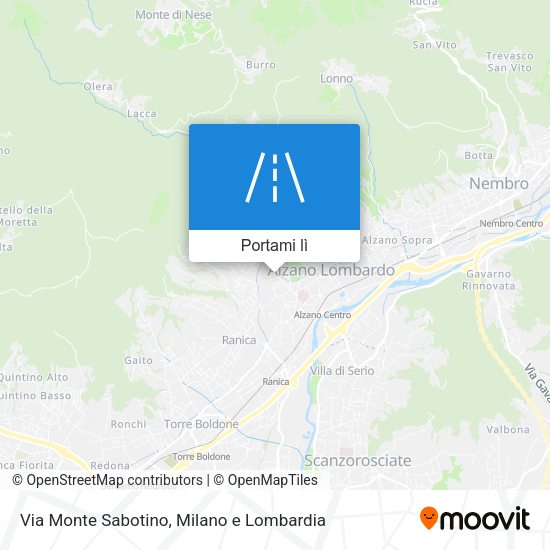 Mappa Via Monte Sabotino