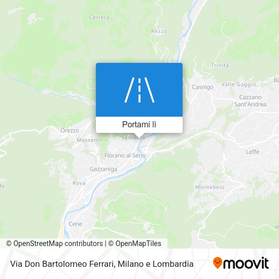Mappa Via Don Bartolomeo Ferrari
