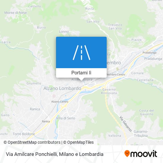 Mappa Via Amilcare Ponchielli